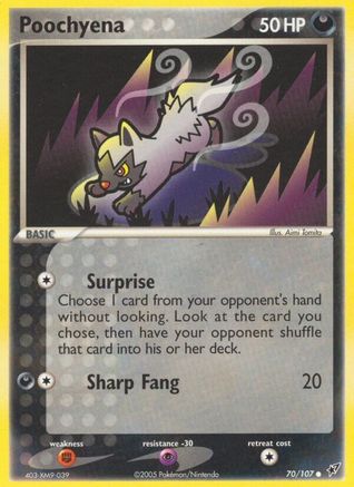 Poochyena 070/107 - Reverse Holofoil Deoxys - Common