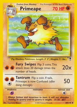 Primeape - Reverse Holofoil Legendary Collection - Uncommon