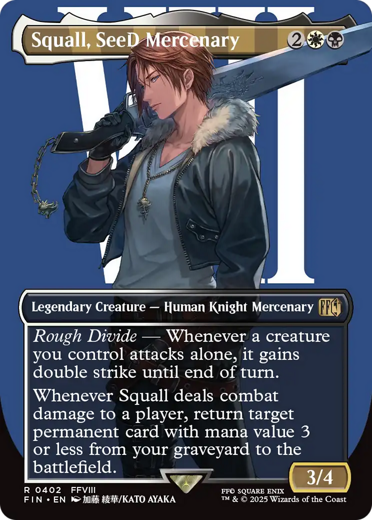 Squall, SeeD Mercenary (Borderless) (FIN-402) - FINAL FANTASY