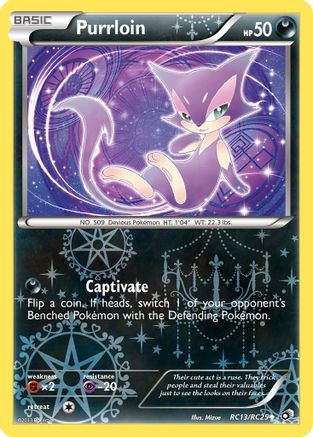 Purrloin RC13 - Holofoil Legendary Treasures Radiant Collection - Uncommon