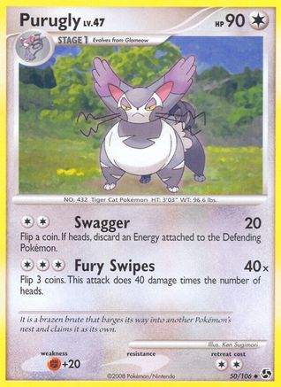 Purugly - Reverse Holofoil Great Encounters - Uncommon