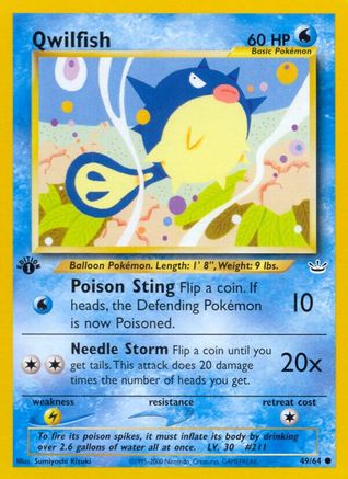 Qwilfish 049 - 1st Edition Neo Revelation - Common