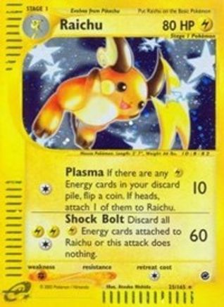 Raichu (25) - Reverse Holofoil Expedition - Holo Rare