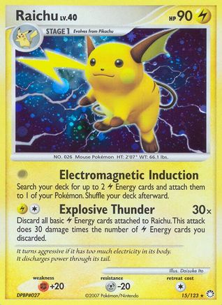 Raichu - Reverse Holofoil Mysterious Treasures - Holo Rare
