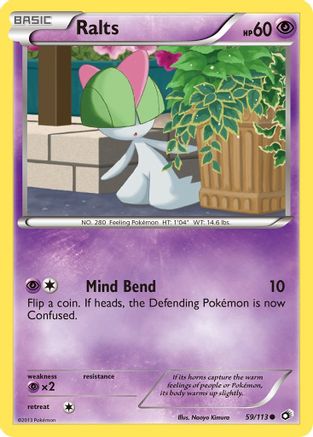 Ralts 059 - Reverse Holofoil Legendary Treasures - Common