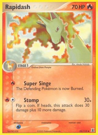 Rapidash 052 - Reverse Holofoil Delta Species - Uncommon