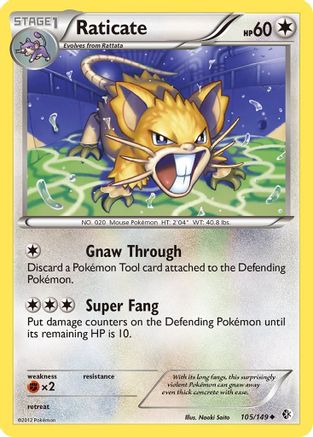 Raticate - Reverse Holofoil Boundaries Crossed - Uncommon