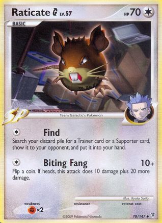 Raticate G - Reverse Holofoil Supreme Victors - Uncommon