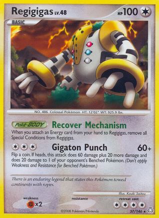 Regigigas (37) - Reverse Holofoil Legends Awakened - Rare
