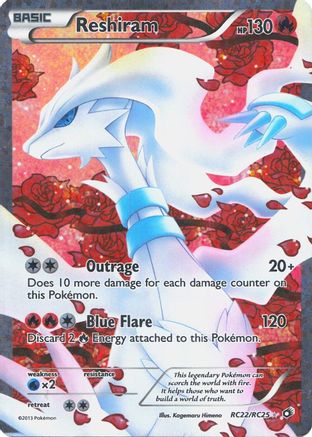 Reshiram (Full Art) RC22 - Holofoil Legendary Treasures Radiant Collection - Ultra Rare