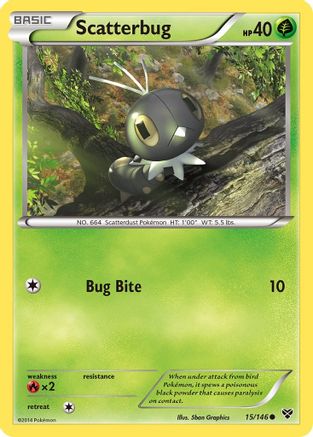 Scatterbug - Reverse Holofoil XY Base Set - Common