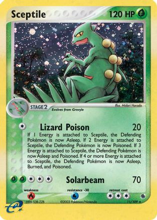 Sceptile - 11/109/109 - Holofoil Ruby and Sapphire - Holo Rare