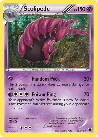 Scolipede - Reverse Holofoil XY Base Set - Rare