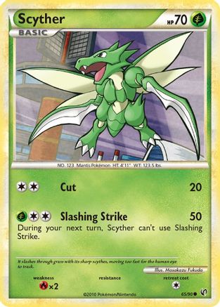 Scyther (65) - Reverse Holofoil Undaunted - Common