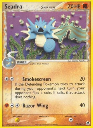 Seadra (Delta Species) 022/101 - Reverse Holofoil Dragon Frontiers - Rare