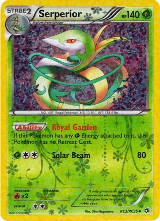 Serperior RC3 - Holofoil Legendary Treasures Radiant Collection - Uncommon