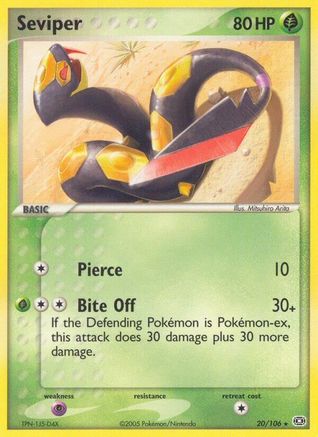 Seviper - Reverse Holofoil Emerald - Rare
