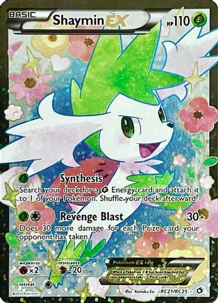 Shaymin EX (Full Art) RC21 - Holofoil Legendary Treasures Radiant Collection - Ultra Rare