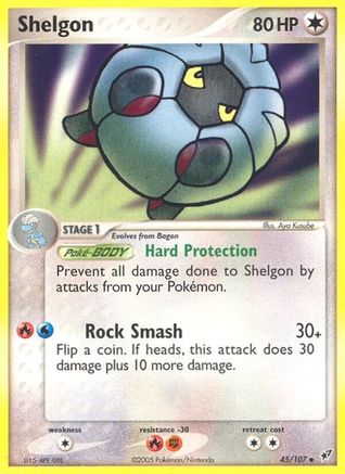 Shelgon - Reverse Holofoil Deoxys - Uncommon