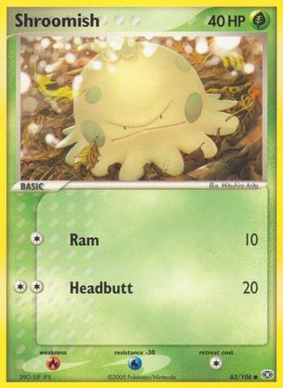 Shroomish - Reverse Holofoil Emerald - Common