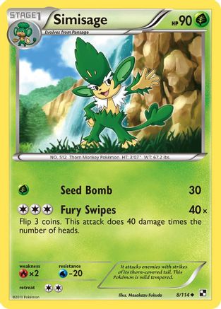 Simisage - Reverse Holofoil Black and White - Uncommon