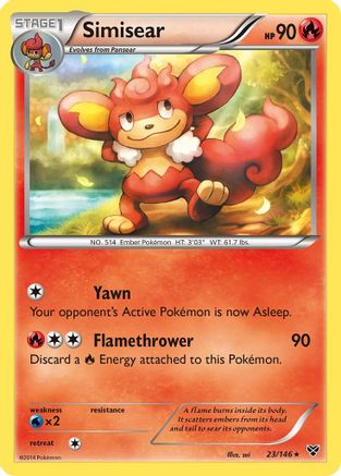 Simisear - Reverse Holofoil XY Base Set - Rare