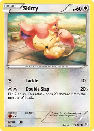 Skitty 113 - Reverse Holofoil Boundaries Crossed - Common