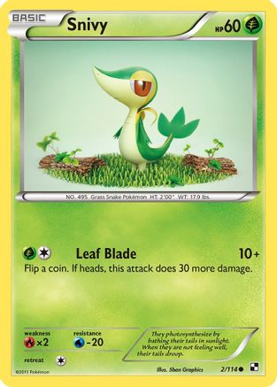 Snivy (2) - Reverse Holofoil Black and White - Common
