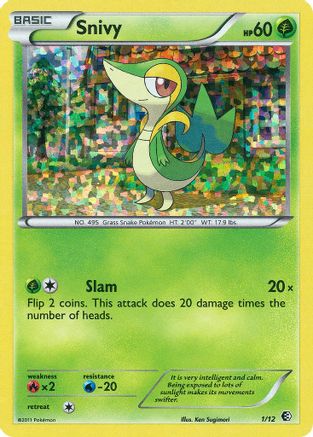 Snivy - 1/12/12 - Holofoil McDonalds Promos 2011 - Promo