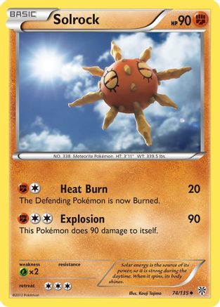 Solrock - Reverse Holofoil Plasma Storm - Uncommon