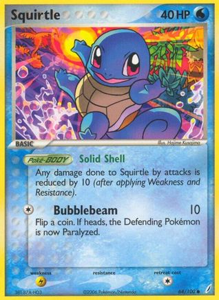 Squirtle 064/100 - Reverse Holofoil Crystal Guardians - Common