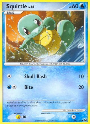 Squirtle 096 - Reverse Holofoil Platinum - Common