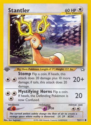 Stantler 076 - 1st Edition Neo Genesis - Common
