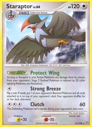 Staraptor/100 - Reverse Holofoil Stormfront - Rare