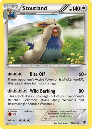 Stoutland - Reverse Holofoil XY Base Set - Rare