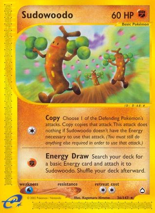 Sudowoodo Aquapolis - Rare