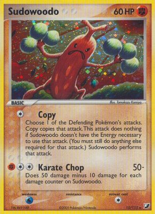 Sudowoodo - Reverse Holofoil Unseen Forces - Holo Rare