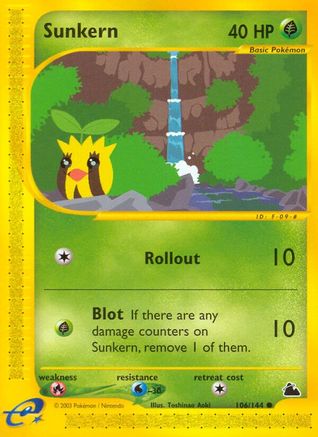 Sunkern - Reverse Holofoil Skyridge - Common