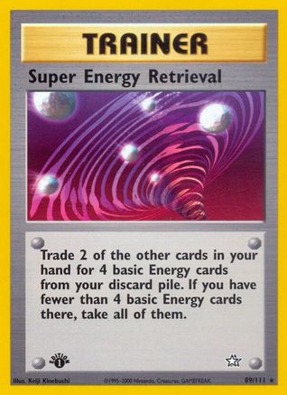 Super Energy Retrieval 089 - 1st Edition Neo Genesis - Rare