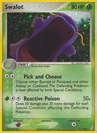 Swalot 011 - Reverse Holofoil Crystal Guardians - Holo Rare