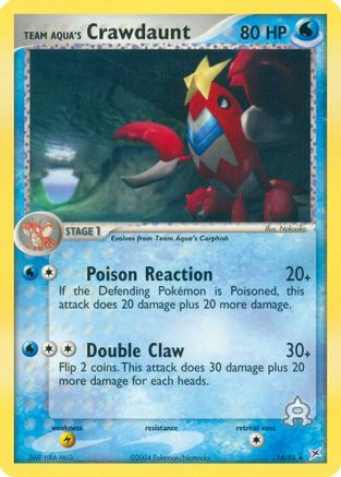 Team Aqua's Crawdaunt - 14/95/95 Team Magma vs Team Aqua - Rare