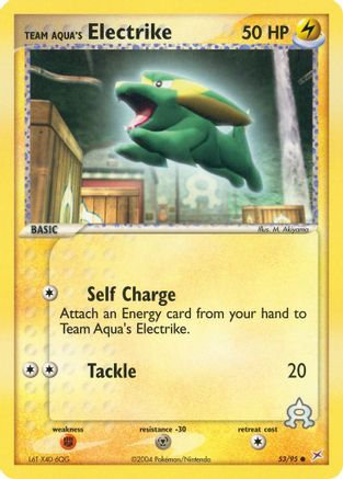 Team Aqua's Electrike - 53/95/95 - Reverse Holofoil Team Magma vs Team Aqua - Common