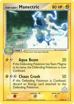 Team Aqua's Manectric - 29/95/95 - Reverse Holofoil Team Magma vs Team Aqua - Uncommon
