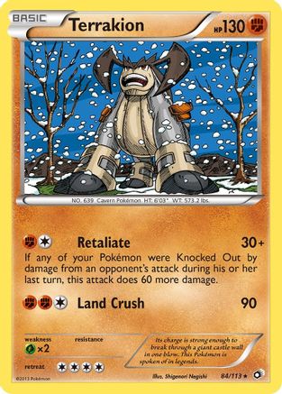 Terrakion - Holofoil Legendary Treasures - Holo Rare