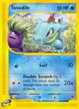 Totodile (134) (134) 134/165 - Reverse Holofoil Expedition - Common