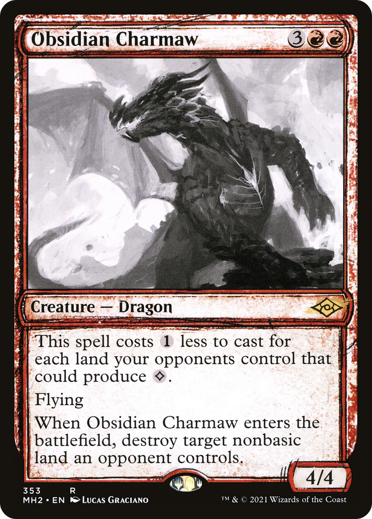 Obsidian Charmaw (Showcase) (MH2-353) - Modern Horizons 2: (Showcase)