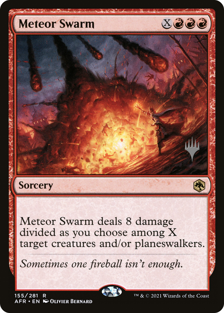 Meteor Swarm (PPAFR-155P) - Adventures in the Forgotten Realms Promos Foil
