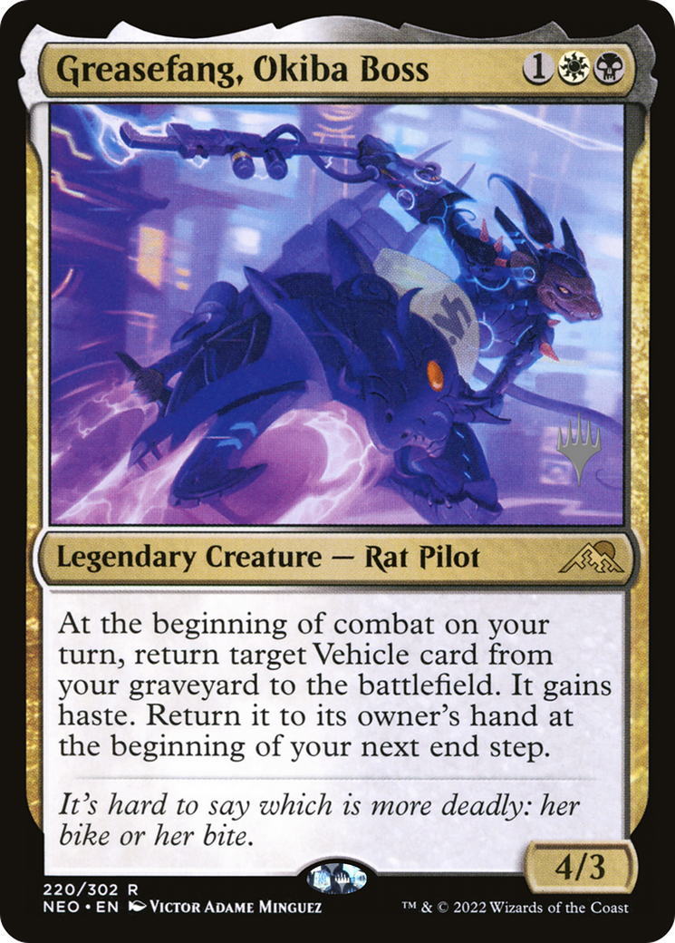 Greasefang, Okiba Boss (PPNEO-220) - Kamigawa: Neon Dynasty Promos