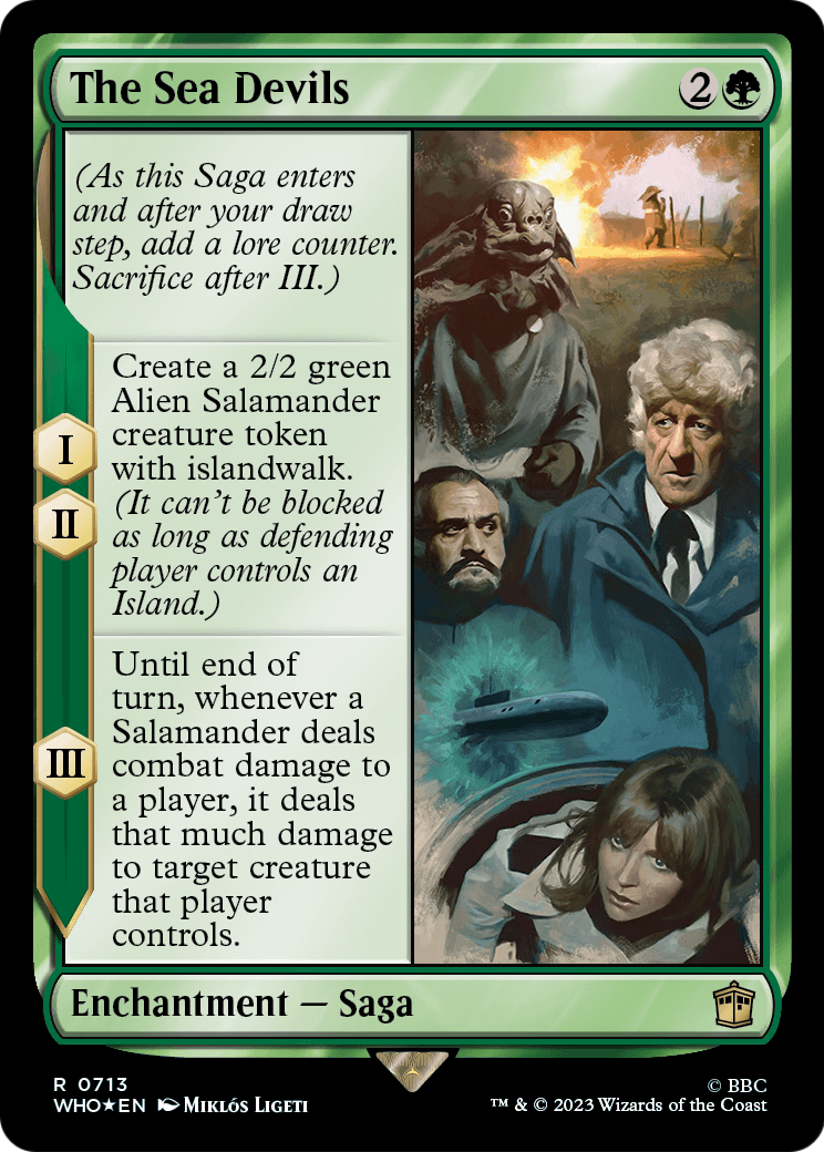 The Sea Devils (Surge Foil) (WHO-713) - Doctor Who Foil