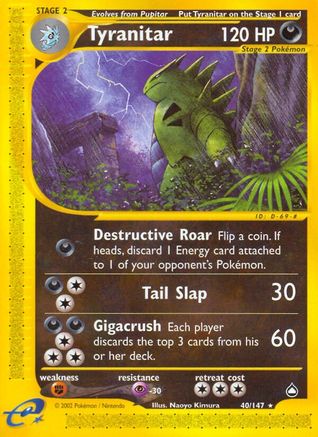 Tyranitar Aquapolis - Rare